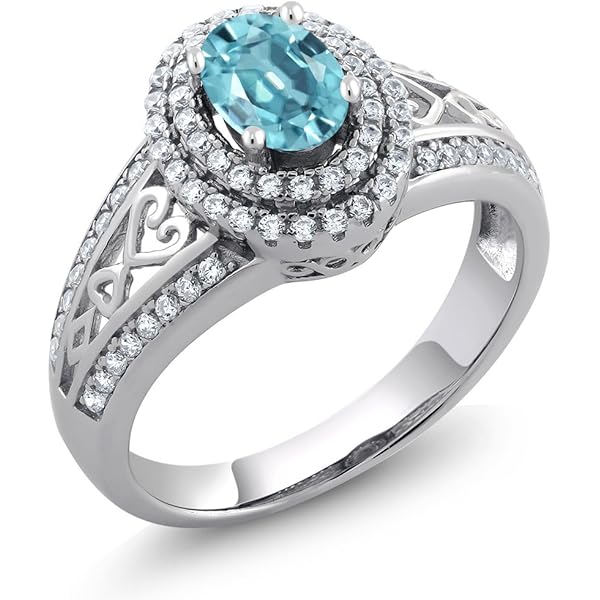 Gemstone Rings For Women Gem Stone King 18K Yellow Gold Plated