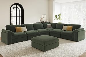 EASE MOOSE Oversized Sectional Modular Sofa,Large U Shape Sectional Couch Wide Deep Seat Modular Cloud Couch,Removable Cover