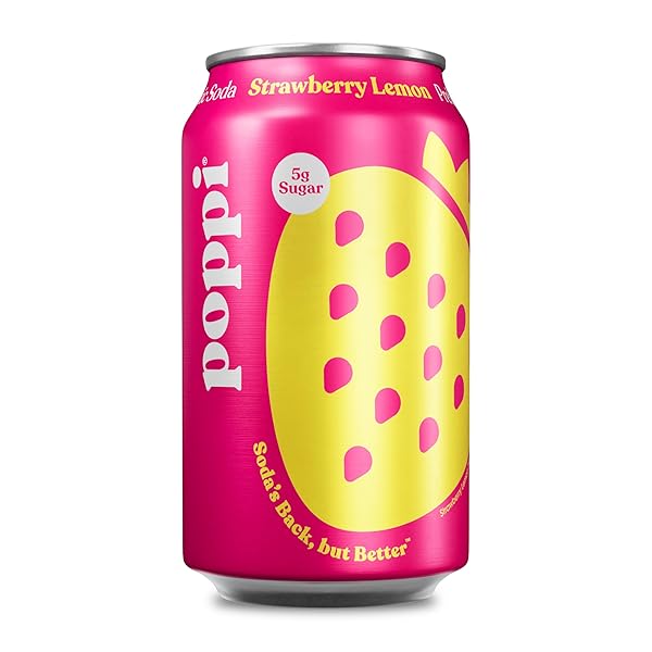 POPPI SPARKLING PREBIOTIC SODA BEVERAGE WITH APPLE CIDER...