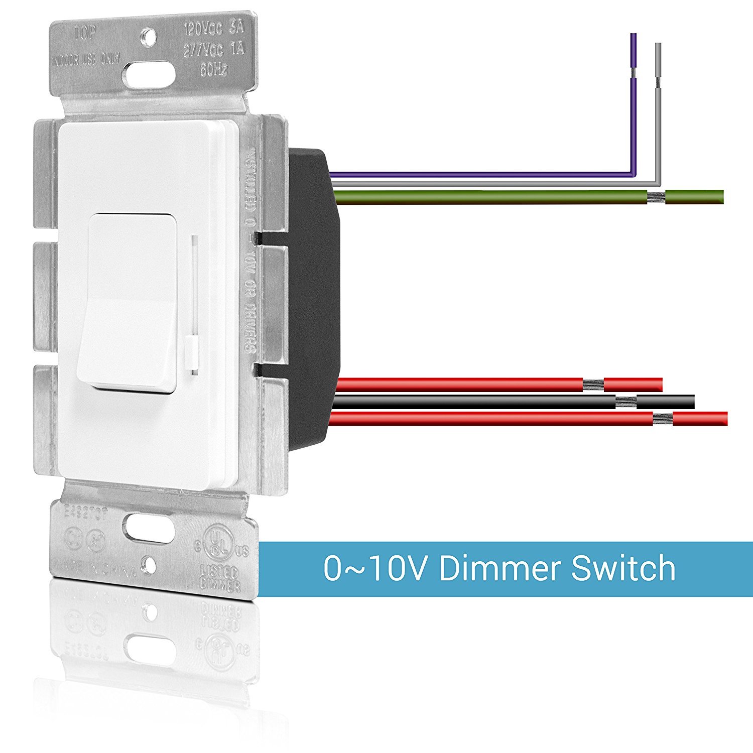 White Multi Gang Installation Enerlites 0 10v Dimmer