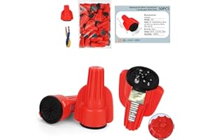 Lenporl 50PCS Waterproof Wire Connectors 18-10AWG, Silicone-Filled Waterproof Wire Nuts for Landscape Lighting & Electrical Connections, Low Voltage Wire Connector for Irrigation, Wet and Dusty