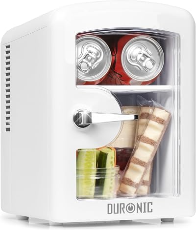 Duronic MFW4 WE Mini Fridge Warmer 4L 6 Can Portable 12V & 240V White