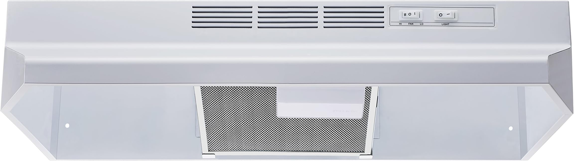 Winflo New 30" Ductless/Non-Ducted Under Cabinet Range Hood in White Color with Mesh Charcoal Filter