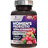 Probiotics for Women - 90 Billion CFU Women's Probiotic - Targeted Women's Vaginal & Digestive Health Support Formula - 16 Strains, Cranberry, D-Mannose, & Prebiotics - Bottled in USA - 120 Capsules