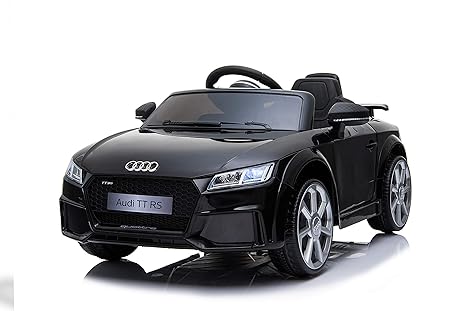 Toyas Audi TTRS Cabrio Kinder Auto Kinder Elektroauto Kinderfahrzeug 12V Akku USB MP3 Schwarz