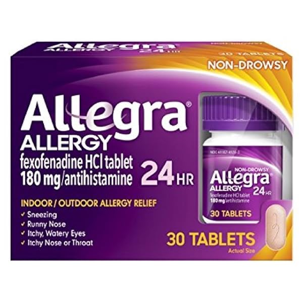 ALLEGRA 24 HOUR ALLERGY TABLETS 30 TABLETS (PACK OF 2)