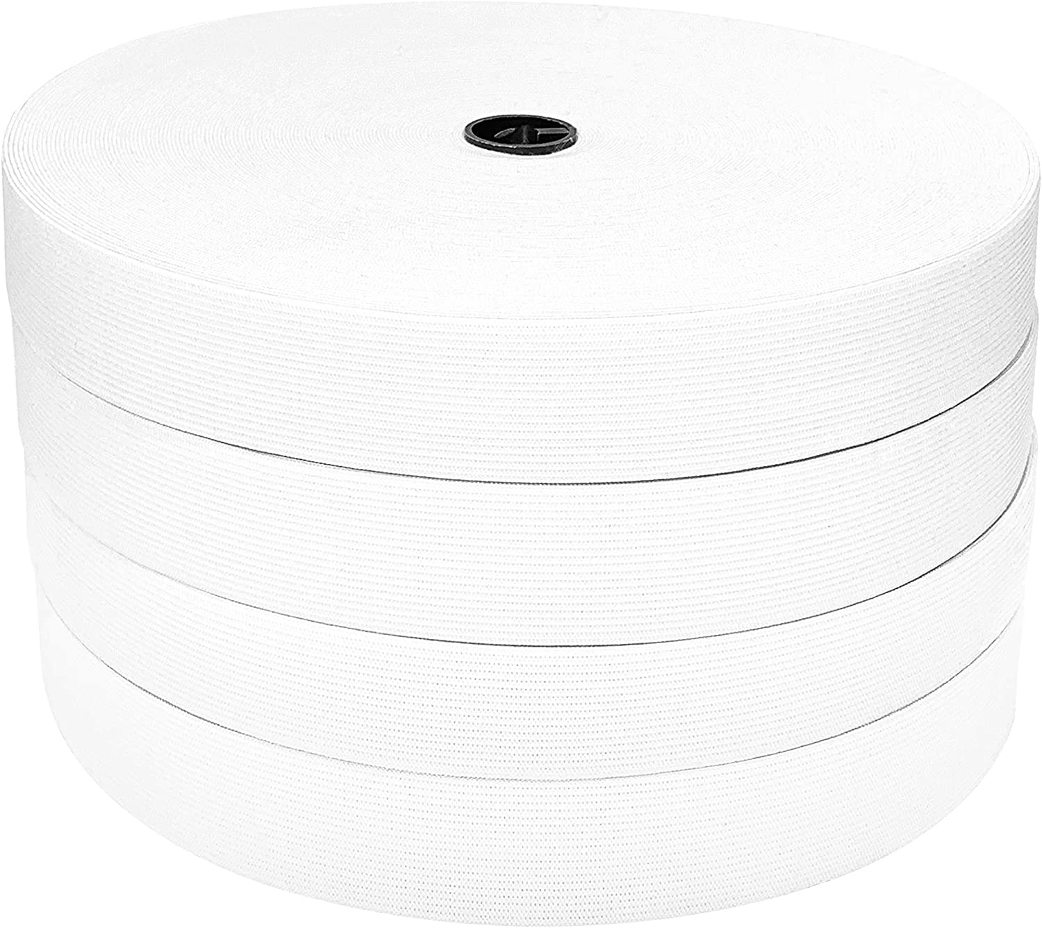 80 Metres of Sewing Elastic Rubber, Available in Various Widths, Elastic Tape for Sewing, Wide Elastic Tape, Rubber for Sewing and Crafts, Rubber for Clothes, (White, 2 x 15 mm) — image 1