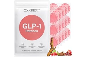 ZXXBEST GLP-1 Patches, Ingredients, L Glutamine, Berberine, Chromium, Pomegranate and Cinnamon | Parches GLP1 Patch - Easy to use, One Pack - 30 Count