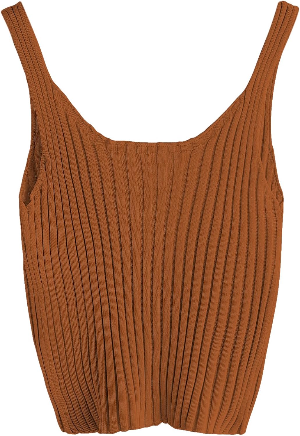 SweatyRocks Women's Ribbed Knit Crop Tank Top Spaghetti Strap Camisole Vest Tops at  Women’s Clothing store