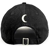 Trendy Apparel Shop Crescent Moon (Back) Embroidered 100% Cotton Dad Hat