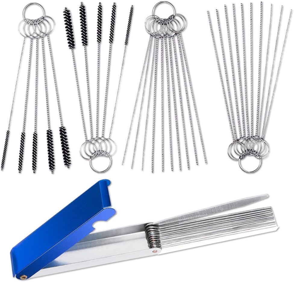 Set of 3 Carburetor Carbon Jet Cleaner, AIFUDA 13 Wire Torch Tip Cleaner Tool and 2 pcs of 10 Needles 5 Brushes Cleaning Tool Kit for ATV Welder Motorcycle: Automotive