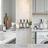 MIUSITE Glass Soap Dispenser 500ml Grey with Non-Slip Silicone Base 2pc view 5