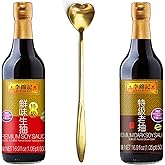 HongKong Premium Light Soy Sauce 16.9 fl. Ounce 500ml And Premium Dark Soy Sauce 16.9 fl. Ounce 500ml LIJINJI李锦记