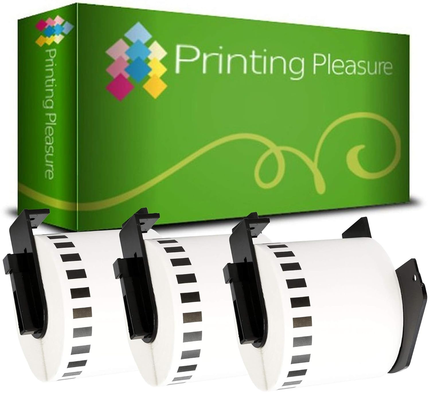 Rouleau étiquettes Rondes 24mm DK11218 - Compatible Brother P-Touch, 1000 étiquettes Par Rouleau, Papier Thermique