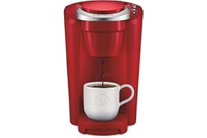 Keurig K-Compact Single Serve K-Cup Pod Coffee Maker, With Slim Removable Reservoir, Energy Efficient, Red