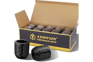 Ambition Soldier P1 Disposable Tattoo Grips - 20Pcs 32mm Tattoo Rubber Grip Cover with Click Adjust System Supply for Most Ambition Tattoo Machines, Compatible with Cheyenne Hawk Pen & Sol Nova