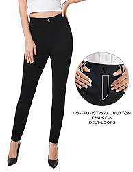 AFITNE Women's Yoga Dress Pants Skinny Pull On Work