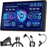WOWNOVA PC Temperature Display, Computer Temp Monitor, ARGB Case, IPS USB Mini Screen, CPU RAM HDD Data Monitor