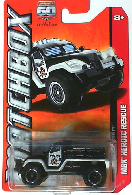 Matchbox Road Raider - Police Pick-up Truck - MBX Polizei Auto schwarz-weiss