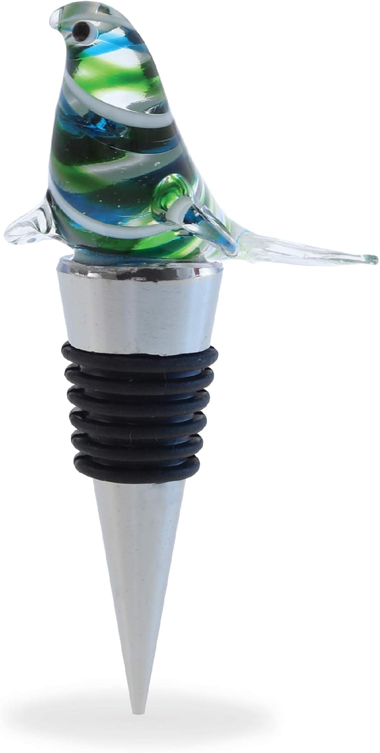 Cheers Decorative Glass Wine Stopper, Fun Wine Stoppers for