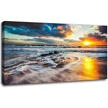 Amazon.com: Yxbhhym-Large Ocean Wall Art for Living Room Canvas ...