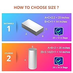 CANWUPON Shrink Wrap Bags,100 Pcs 14x20 Inches