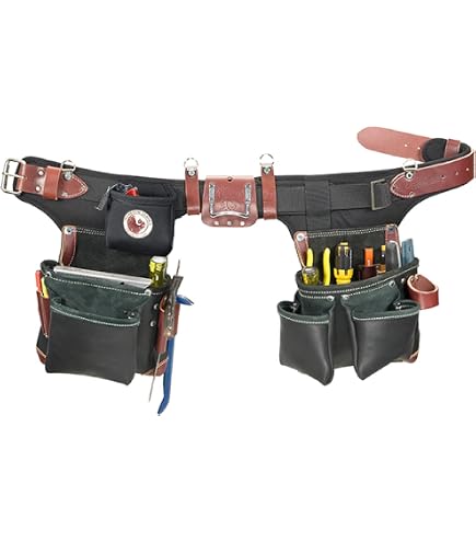 Occidental Leather Stronghold® SuspendaVest™ 2500LH - Ceinture à Outils Pour Gaucher, Cuir, 18 Poches