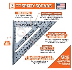SWANSON Tool Co S0101 7 Inch Speed Square, Blue