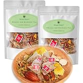 Kreain Nature Chicory and Gardenia Tea, Caffeine-Free for Daily Drinking | Chicory &amp; Gardenia Tea, Sugar Free Blend with Chrysanthemum, Honeysuckle, Non-GMO, Wellness Teabag Gift, Pack of 2