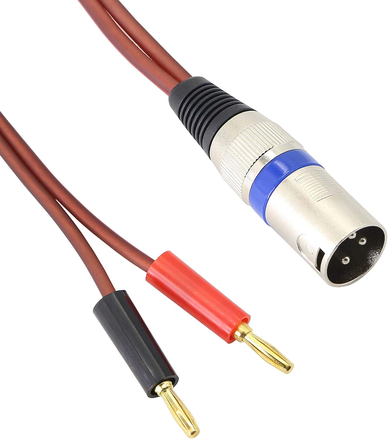 XLR to Banana Speaker Cable,XLR 3 Pin Male to Dual Banana Plugs Audio Cable, Gold-Plated 4mm Plug to XLR3 Pro HiFi Speaker Wire for DJ/PA Amplifier Subwoofer Mixer-2M/6.56 Feet (XLR Male): Home Audio & Theater