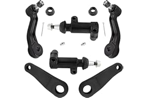 YMAUGP 5pc Steering Pitman & Idler Arms w/Idler Arm Bracket Assemblies Replacement for 1996-2002 Chevrolet Express 1500 2500 3500 for GMC Savana 1500 2500 3500 K6533 K6512 K6653