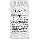 Tzhim Cousin Gifts Kitchen Towels, Cousin Definition Hand Towels, CousinGifts for Women Men, Best CousinGifts Dish Towels Tea Towels for Kitchen, Gifts for Cousins Female Male, 16x24inch