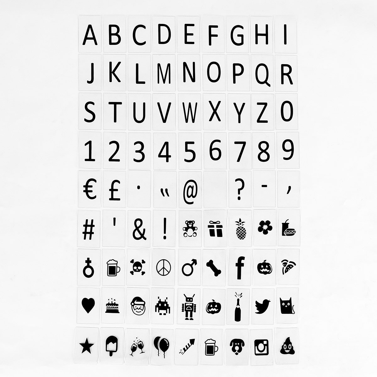 A4 Light Box Extra Letters Personalisable Original Black by