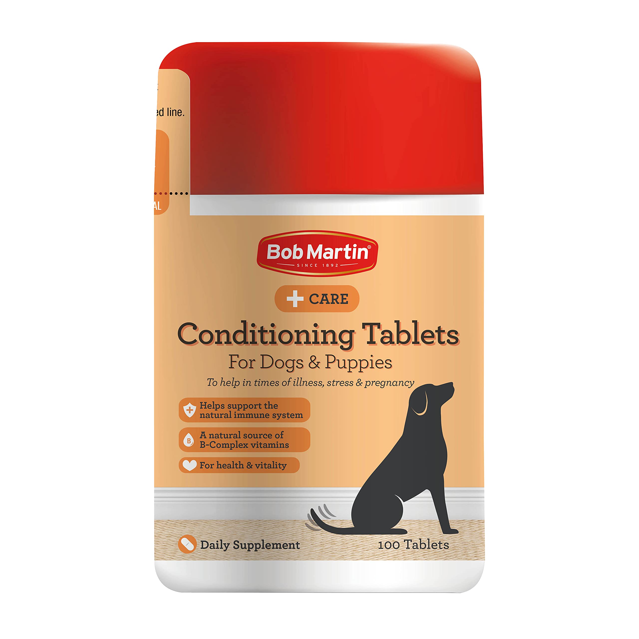 Bob Martin Conditioning Tablets for Dogs (100 Tablets) - Rich in Vitamins, Supports a Healthy Immune System, Nutritional Tasty Supplement