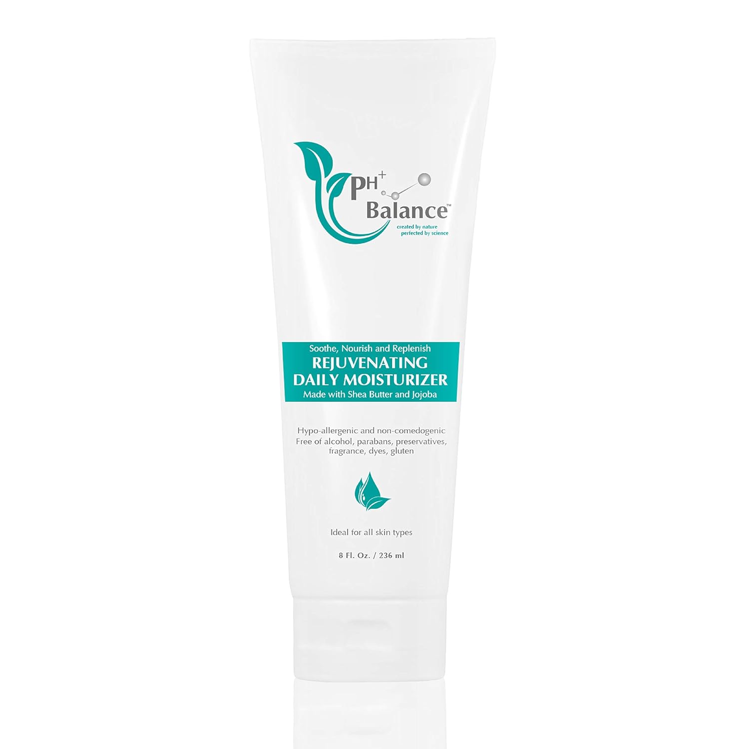 Daily Moisturizer - PH Balance Skincare Rejuvenating Cream Moisturizer - Woman Face & Body Lotion For Dry Skin, Itchy Compromised & Sensitive - All Natural No Fragrance, Cruelty Oil & Paraben Free 8oz