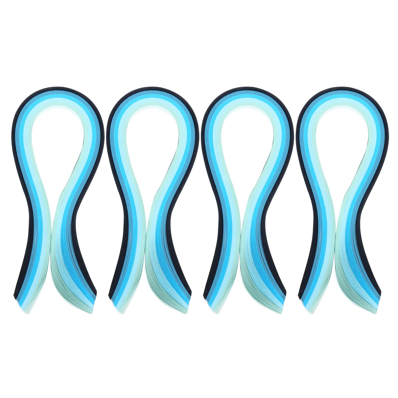 PATIKIL 390 x 7mm Rainbow Quilling Strips Paper,400 Pcs Origami Paper Quilling Strip for Art DIY Hand Craft Christmas, Gradient Blue