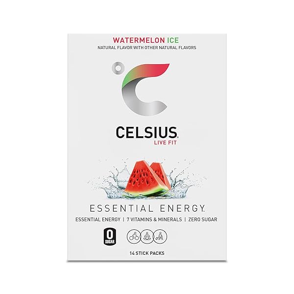 CELSIUS® ON-THE-GO POWDER STICKS WATERMELON ICE, ESSENTIAL ENERGY 2.5 OZ (14 STICKS PER PACK)