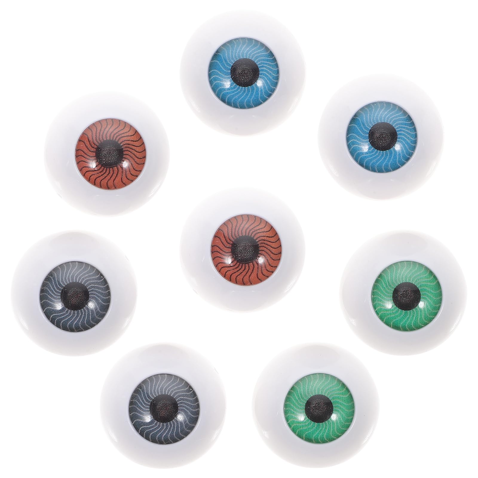 Garneck 8pcs Halloween Eyeballs Decor Horrible Blue Plastic Model Accessories Horror Props for Festival Party