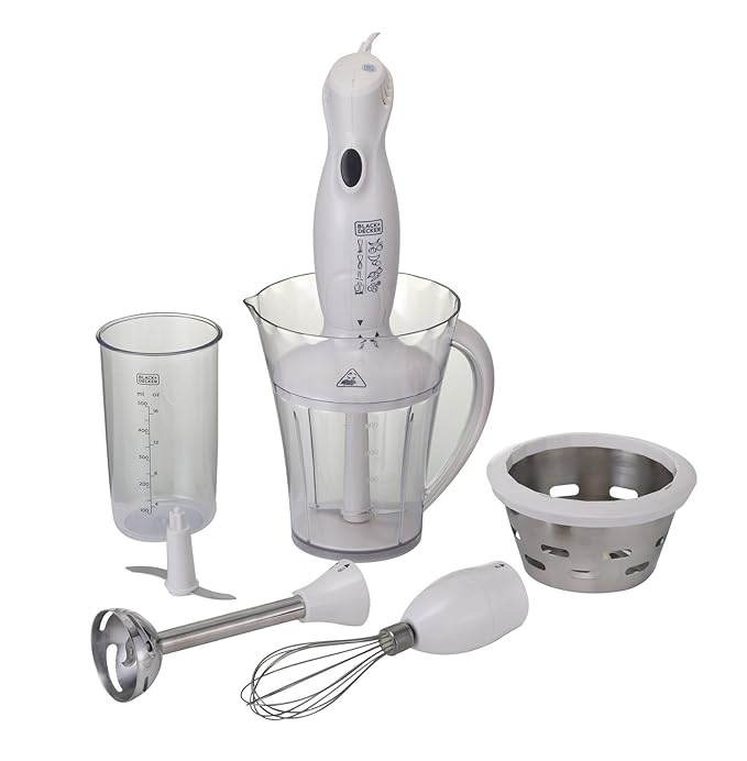 Black and Decker 4 in 1 Hand Blender with Chopper, 500 W SB3240
