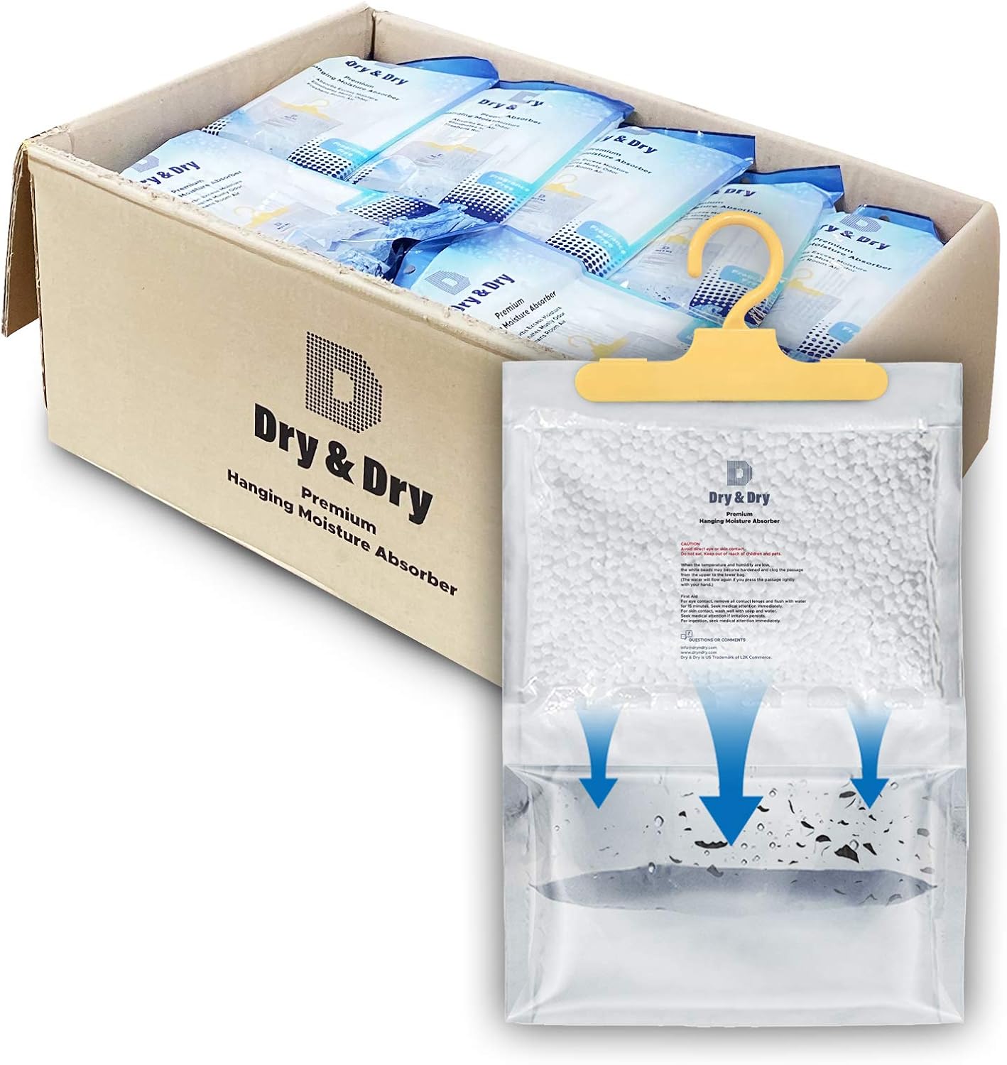 Dry & Dry 5 Packs Premium Hanging Moisture Absorber to Control Excess