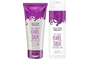 Not Your Mother's Curl Talk Lasting Definition Flash Freeze Gel and Frizz Control Moisturizing Lotion (2-Pack) - Formulated with Rice Curl Complex