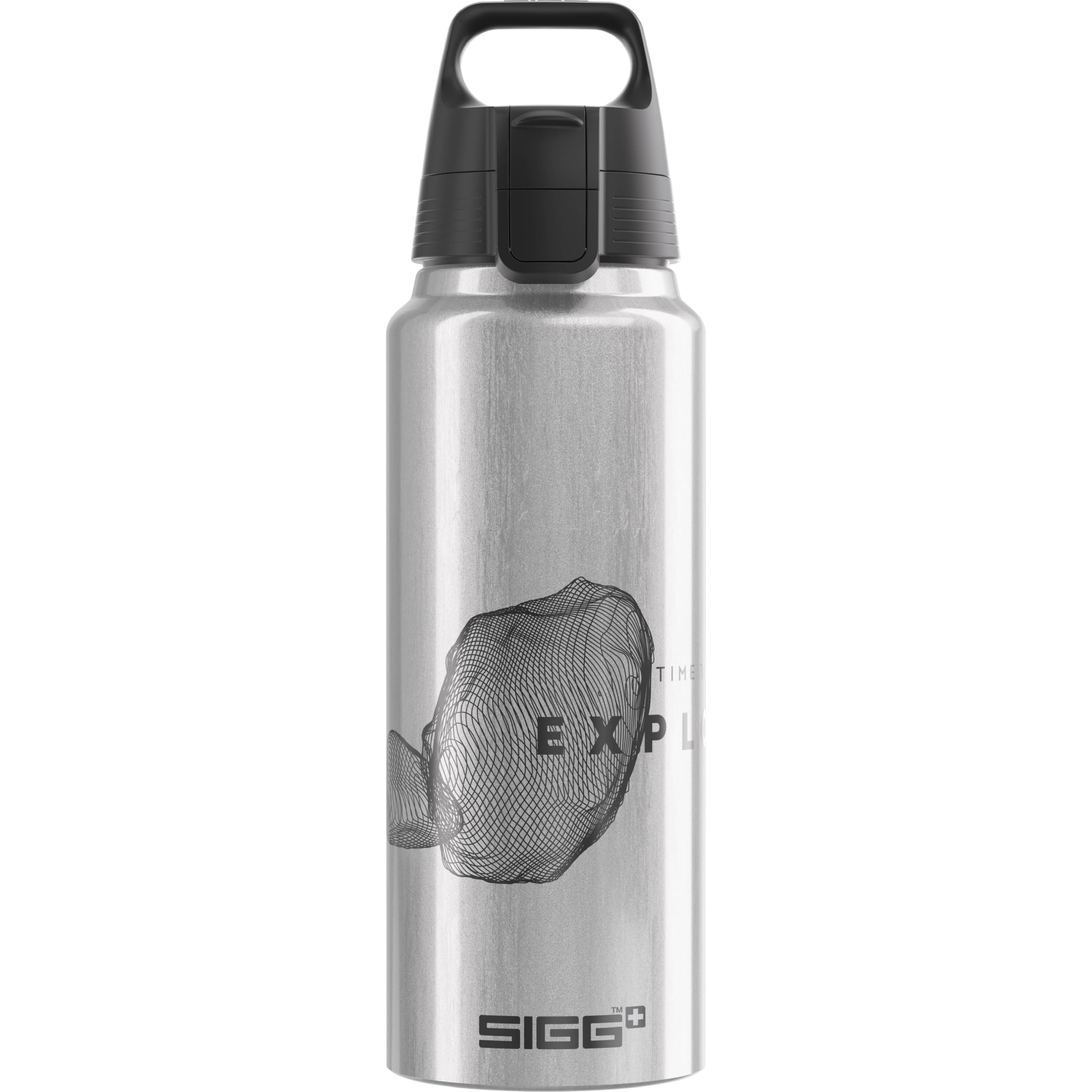 Sigg - Aluminium Water Bottle - WMB Pathfinder Alu - Climate Neutral Certified - Suitable For Carbonated Beverages - Leakproof - Lightweight - BPA Free - Alu With Design - 1L — image 1