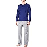SLEEPHERO Men’s Pajama Set – Breathable Long Sleeve Shirt & Soft Cotton Lounge Pants – Year-Round Sleepwear