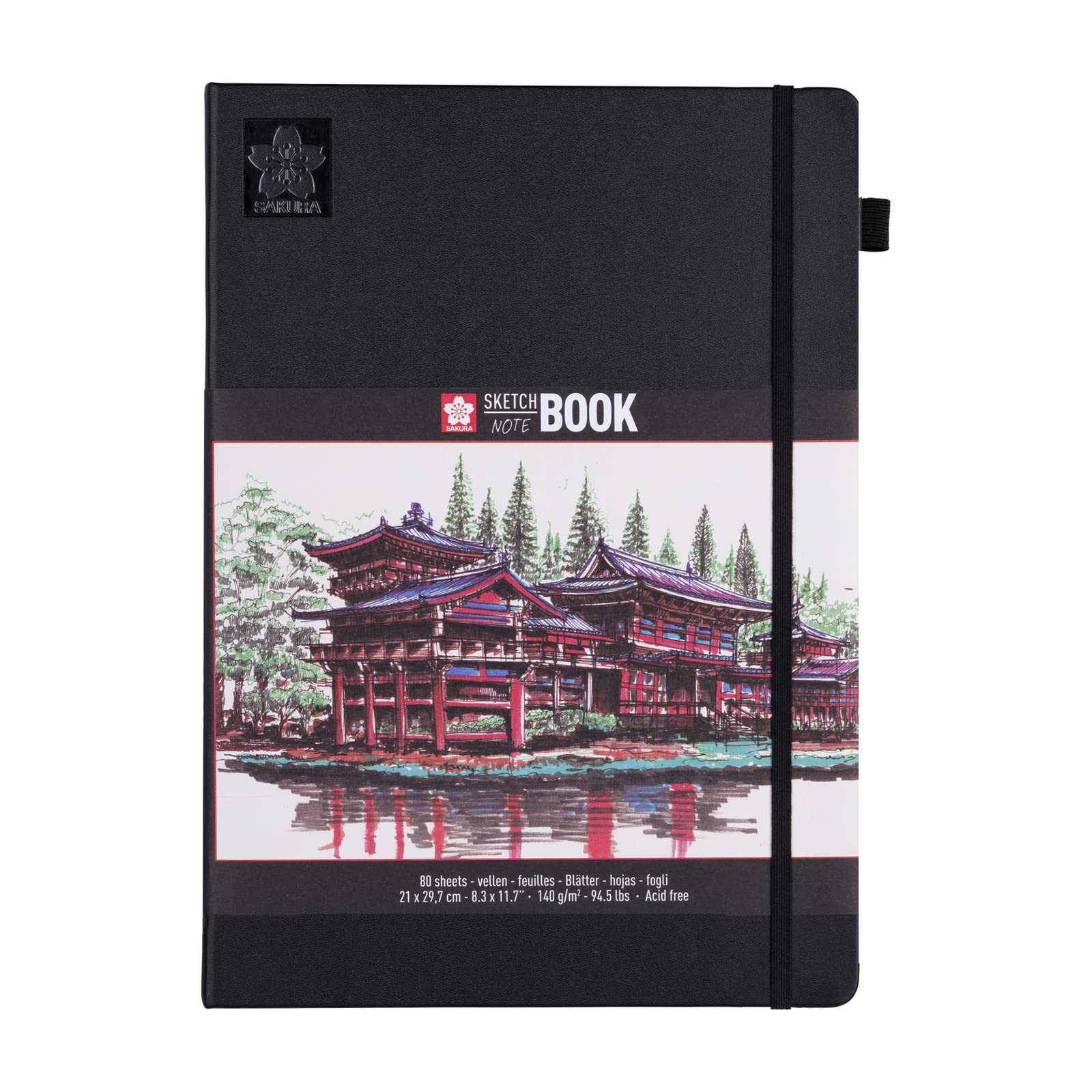 Sakura Sketch Notebook-80 Creme Sheets, White Pages, 21 x 29.7 cm, 94140005