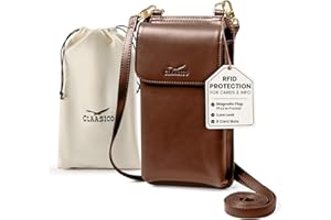 Claasico Crossbody Phone Purse for Women – RFID Phone Case Wallet w/Magnetic Closure & Separate Zipper Pocket Crossbody Bag