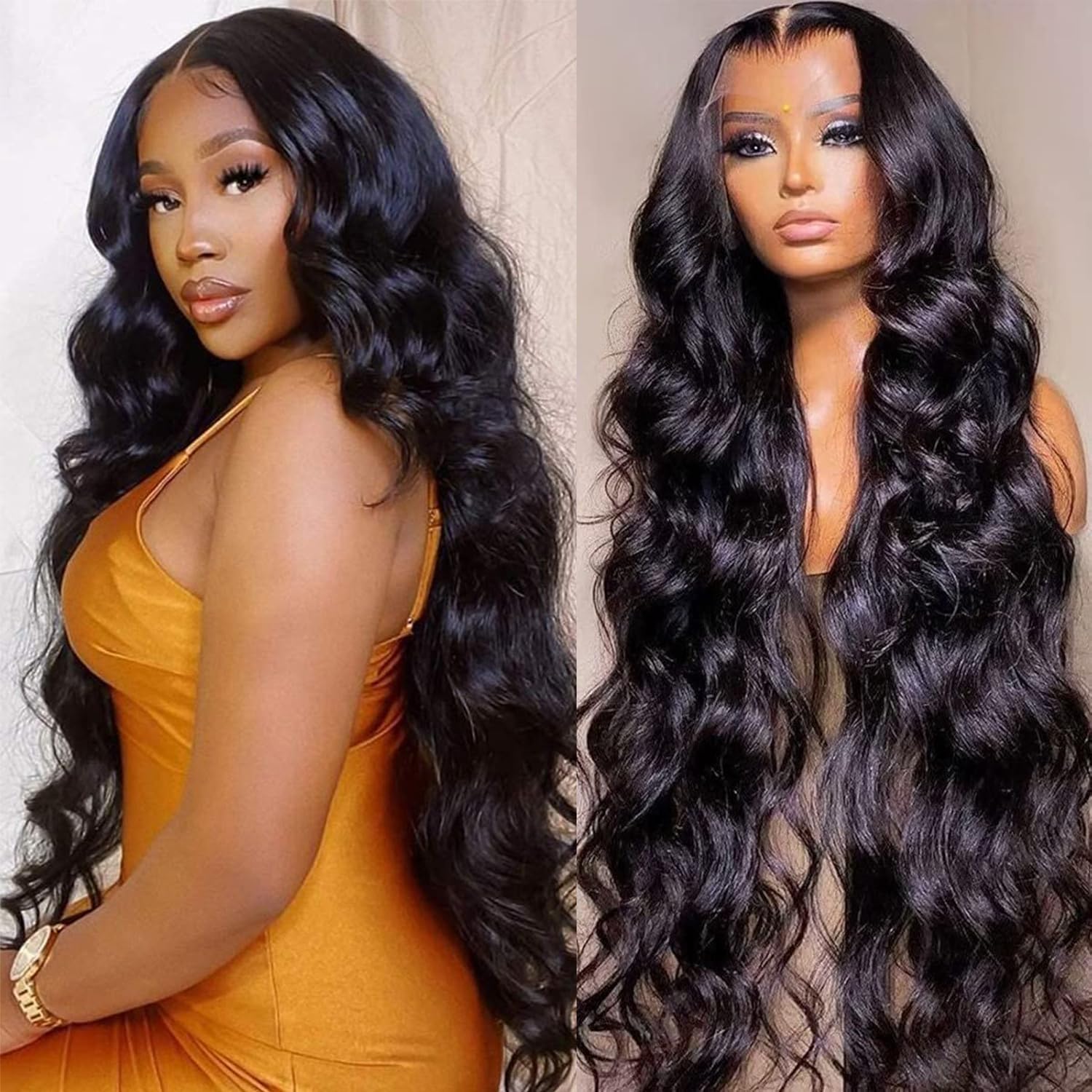Lemoda 13x6 Body Wave Lace Front Wigs Human Hair 13x6 HD Transparent Lace Frontal Wig Pre Plucked 180 Density 15A Brazilian Virgin Glueless Human Hair Wigs for Women Natural Color 20 Inch — image 1