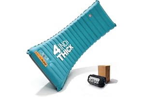 ZOOOBELIVES Extra Thickness Inflatable Sleeping Pad with Built-in Pump, Most Comfortable Camping Mattress for Backpacking, Ca