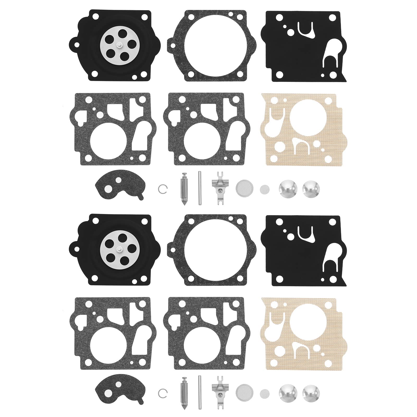 The Lord of the Tools 2 Sets Carburettor Diaphragm Repair Kit Compatible with McCulloch Promac 700/8200/PM10-10 Compatible with Homelite Super XLAO /550/SXL928 Chainsaw K10-SDC