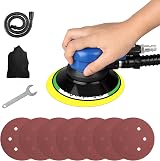 Uten 6" Air Random Orbital Sander Dual Action Pneumatic Palm Sander w/ Speed view 5