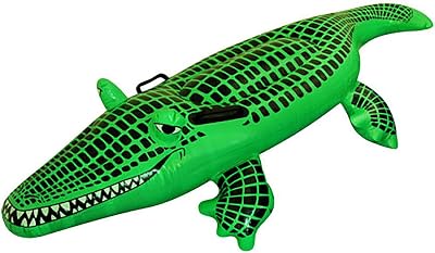 HENBRANDT 150cm Inflatable Crocodile Toy Pool Party Jungle Decoration